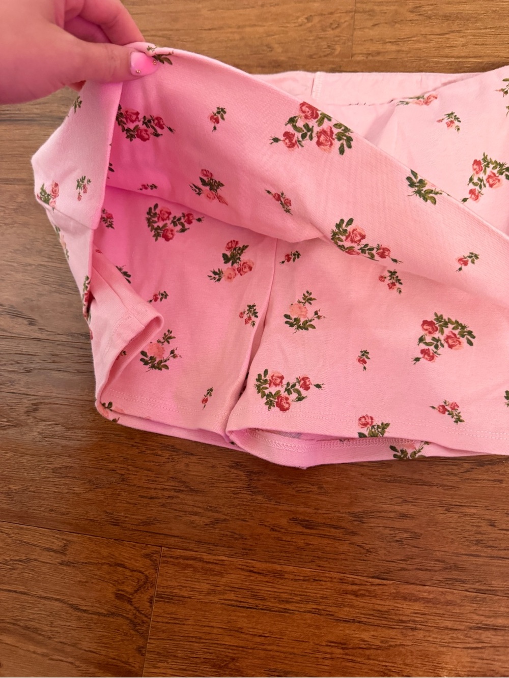 Urban Outfitters Pink Floral Mini Skort - Picture 3 of 4